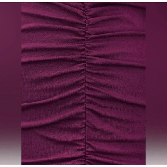 MISSUFE Women's Long Sleeve Fall Casual Sundress Tulip Ruched Bodycon SzM - Picture 3 of 4